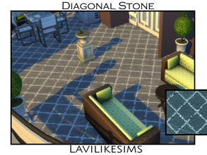 Sims 4 — Diagonal Stone by lavilikesims — A diamond shaped slate stone outdoor tiling, perfect for patios and pool