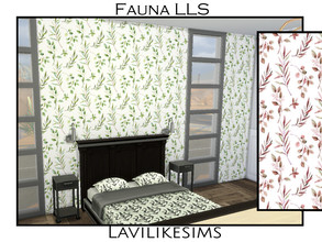 Sims 4 — Fauna by lavilikesims — A wallpaper with floral aspects. Base Game Friendly.