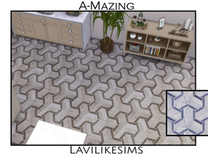 Sims 4 — A-Mazing by lavilikesims — A maze like floor tile made from stone. Base Game Friendly.
