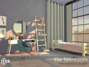 Sims 4 — Elle Teenroom by Angela — Elle Teenroom, a modern wood bedroom for your Sims teen. Or single young adult,