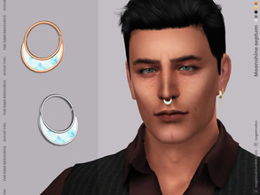 Sims 4 — Moonshine septum by sugar_owl — Piercing septum ring with a moon stone, for male and female sims. Comes in 5