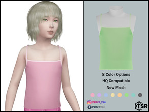 Sims 4 — Top No. 41 by Praft — Praft Top No. 41 - 8 Colors - New Mesh (All LODs) - All Texture Maps - HQ Compatible -