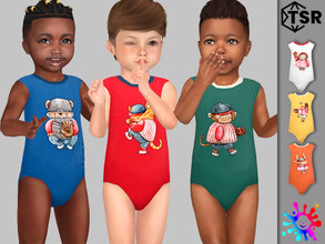 Sims 4 — Baseball Onesie by Pelineldis — Six cute onesies with baseball related print for toddler boys and girls. 