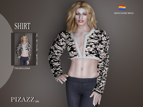 Sims 4 — Short Print Tank by pizazz — Short Print Tank Top for your male sims. Sims 4 games. Put something stylish on