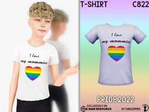 Sims 4 — PRIDE 2022 T-shirt C822 by turksimmer — 10 Swatches Compatible with HQ mod Works with all of skins Custom