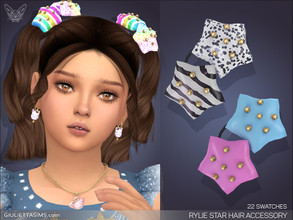 Sims 4 — Rylie Star Hair Accessory For Kids (hair required) by feyona — Rylie Star Hair Accessory For Kids is made