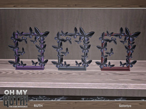 Sims 4 — Oh My Goth. Ruth. Frame with Butterflies by soloriya — Frame with butterflies. Part of Oh My God - Ruth set. 3