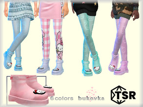 Sims 4 — Boots Hello Kitty childs/female by bukovka — Boots for children of girls. Installed independently. Suitable for