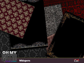 Sims 4 — Oh my Goth_Whispers by evi — Seven big gothic rugs. 