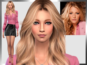 Sims 4 — Blake Lively by DarkWave14 — Download all CC's listed in the Required Tab to have the sim like in the pictures.