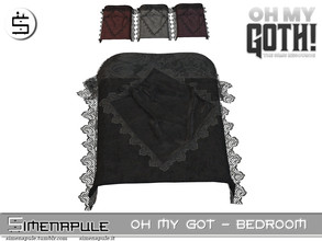Sims 4 — Oh My Goth - Gothic Blanket by Simenapule — Oh My Goth - Gothic Blanket. 4 colors