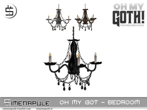Sims 4 — Oh My Goth - Gothic Chandelier by Simenapule — Oh My Goth - Gothic Chandelier. 3 colors.