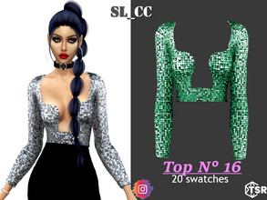 Sims 4 — Top 16 by SL_CCSIMS — -New mesh- -20 swatches- -Teen to elder- -All Maps- -All Lods- -HQ- -Catalog Thumbnail-
