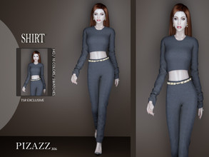 Sims 4 — Liz Top by pizazz — Sleek Liz Top for your female sims. Sims 4 games. Put something stylish on your sims, a