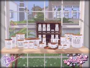 Sims 4 — Rae Of Sunshine IV by ArwenKaboom — Fourth set of Rae Dunn collection featuring kitchen objects. All items have