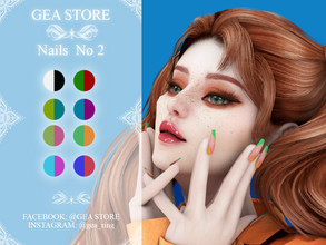 Sims 4 — Nails No 2 by Gea_Store — 8 Color Swtach BGC New Mesh HQ Glove Category Dont reclaim this as yours and dont