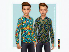 Sims 4 — Felix Shirt by lillka — Felix Shirt for Boys 5 swatches Base game compatible Custom thumbnail