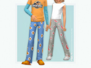 Sims 4 — Moon Pajama Pants by lillka — Moon Pajama Pants 5 swatches Base game compatible Custom thumbnail