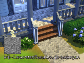 Sims 4 — MB-ConcreteObsession_DrivewaysA by matomibotaki — MB-ConcreteObsession_DrivewaysA The driveway to the garage