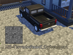 Sims 4 — MB-TerrainPaint_DirvewaysA by matomibotaki — MB-TerrainPaint_DirvewaysA Terrain paint for garage driveway,