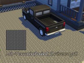 Sims 4 — MB-TerrainPaint_DirvewaysB by matomibotaki — MB-TerrainPaint_DirvewaysB Terrain paint for garage driveway,