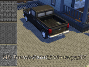 Sims 4 — MB-TerrainPaint_Driveways_SET by matomibotaki — MB-TerrainPaint_Driveways_SET 3 Terrain paints for garage