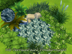 Sims 4 — MB-TerrainPaint_PondGround3 by matomibotaki — MB-TerrainPaint_PondGround3 Terrain paint Pond water in dark blue