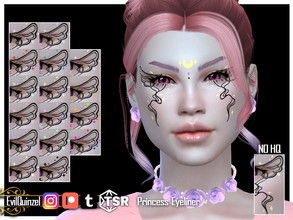 Sims 4 — Princess Eyeliner by EvilQuinzel — An eyeliner for feeling like a princess of the moon! - Eyeliner category; -