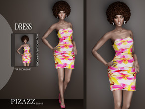 Sims 4 — Evening Dress by pizazz — Dress for your sims 4 games. The dress is stylish and modern. Great for that night on