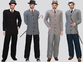Sims 4 — Classic Retro Suit by McLayneSims — TSR EXCLUSIVE Standalone item 5 Swatches MESH by Me NO RECOLORING Please