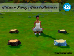 Sims 4 — Wild Meditation Stool - Stumpy by MandarinaHarina — Functional Stumpy Meditation Stool for Spa Day.