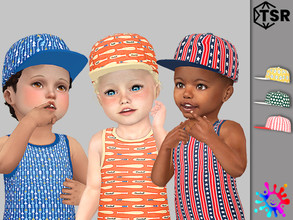 Sims 4 — Baseball Cap - Needs EP Seasons by Pelineldis — Six cool baseball caps for toddler boys and girls.
