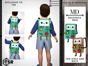 Sims 4 — Backpack BMO TODDLER by Mydarling20 — new mesh base game compatible all lods all maps 6 color the texture of
