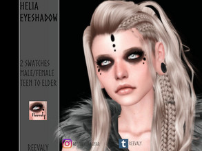 Sims 4 — Helia Eyeshadow by Reevaly — 2 Swatches. Teen to Elder. Male and Female. Base Game compatible. Please do not