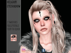 Sims 4 — Helgion Eyeshadow by Reevaly — 2 Swatches. Teen to Elder. Male and Female. Base Game compatible. Please do not