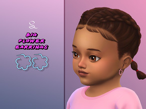 Sims 4 — Big Flower Earrings for Toddlers by simlasya — All LODs New mesh For toddlers 5 swatches HQ compatible Custom
