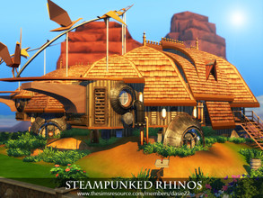 Sims 4 — Steampunked Rhinos by dasie22 — Steampunked Rhinos is an amazing house surrounded by a landscape garden. The