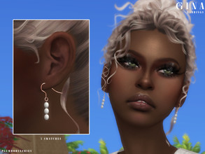 Sims 4 — GINA | earrings by Plumbobs_n_Fries — Pearls Drop Earrings New Mesh HQ Texture Female | Teen - Elders 5 Swatches