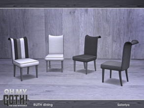 Sims 4 — Oh My Goth. Ruth Dining. Chair by soloriya — Dining chair. Part of Oh My Goth - Ruth Dining set. 4 color