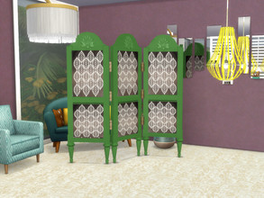 Sims 4 — Art Deco Room Divider by Morrii —  Art Deco Room Divider - 4 Different Colours - Red, Green, Black and Black