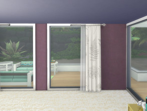 Sims 4 — Vintage Fabric Curtain #1 Chervil Print Right by Morrii — Chervil Printed Curtain - Right 4 Colours - See Image