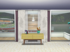 Sims 4 — Vintage Fabric Curtain #1 Chervil Print  by Morrii — Vintage Fabric Curtain #1 Chervil Print 4 Colours - See
