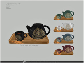 Sims 4 — Japandi - teapot functional by Severinka_ — Teapot functonal From the set 'Japandi Tea set' Build / Buy