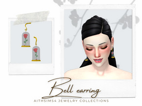 Sims 4 — Bell earring by aithsims — Rose themed earring 36 swatches Unisex my mesh+EA mesh/texture edit Maxis Match