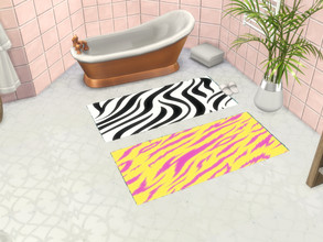 Sims 4 — Zebra Bath Mats by Morrii — Zebra Bath Mats