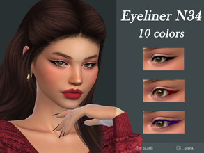 Sims 4 — Eyeliner N34 by qLayla — The eyeliner is : - base game compatible. - allowed for teen, young adult, adult and