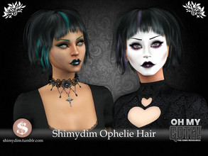 Sims 4 — Oh My Goth! Ophelie Hairstyle by Shimydimsims — Hi! I hope you will like this hair! It's medium-length messy