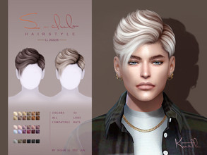 Sims 4 — Men's short hair (Kurth) by S-Club — Men's short hair (Kurth), with 30 swatches, hope you like thank you!!
