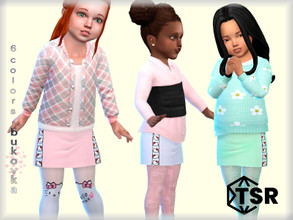Sims 4 — Skirt Hello Kitty toddler by bukovka — Baby skirt. Installed standalone, suitable for the base game. 6 color
