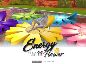 Sims 4 — Jumbo Flower Floats - Energized by AchinoSims — A flower float lounger with 5 swatches, which can bring
